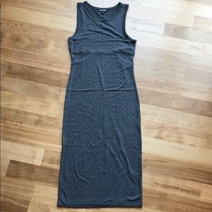 Express Gray Casual Midi Dress